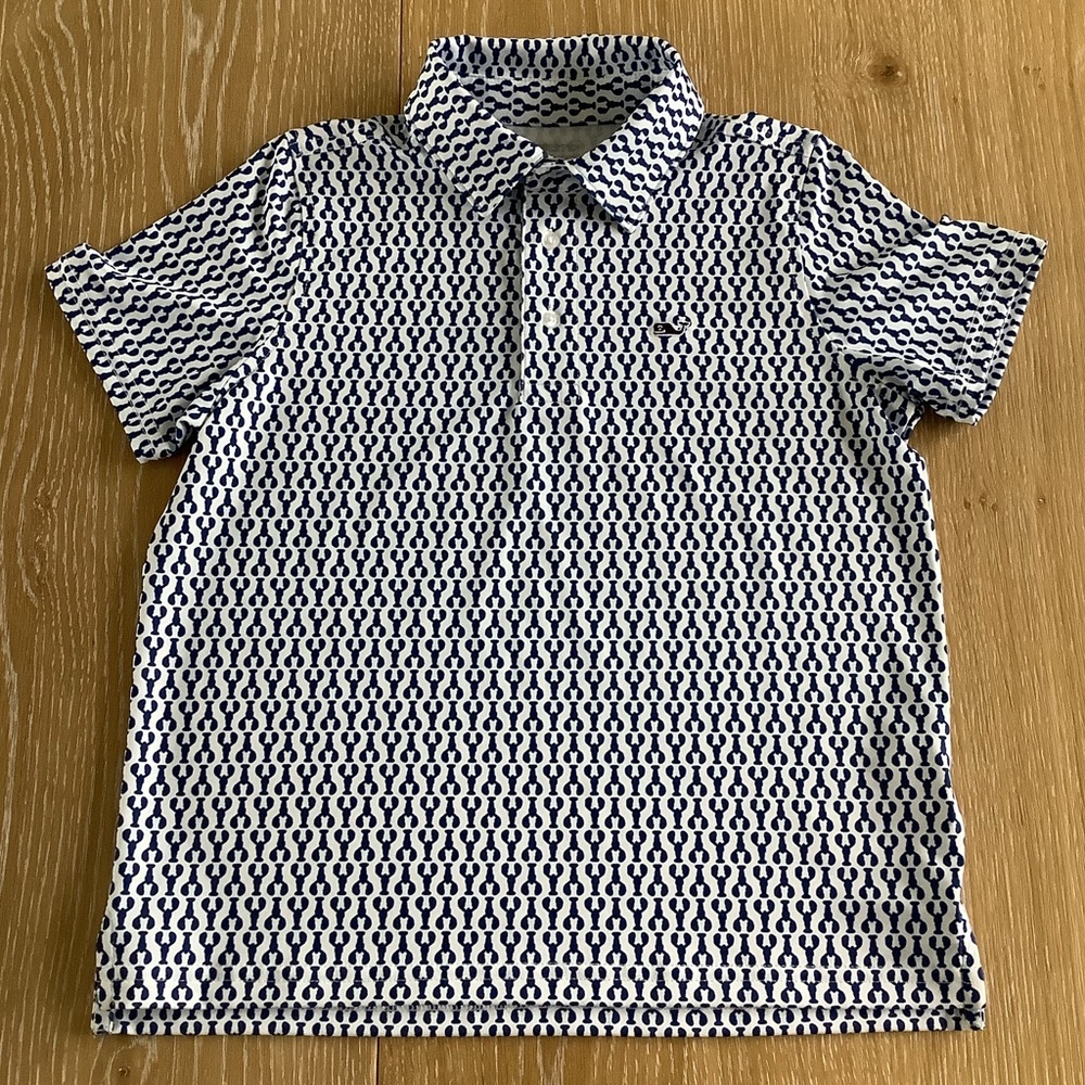 Vineyard Vines Boys 7 Lobster Printed Sankaty Polo